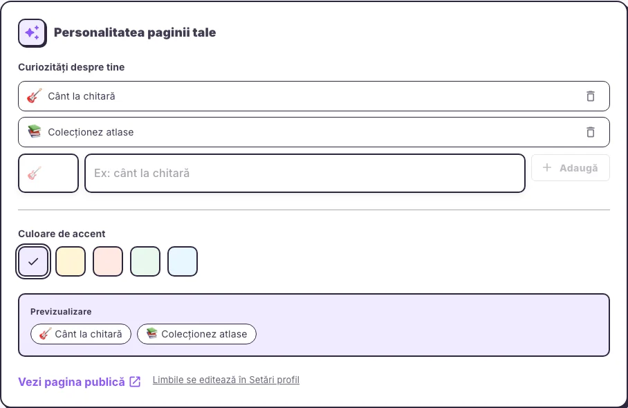 Curiozitățile și culoarea paginii de rezervări în interfața web Hola25